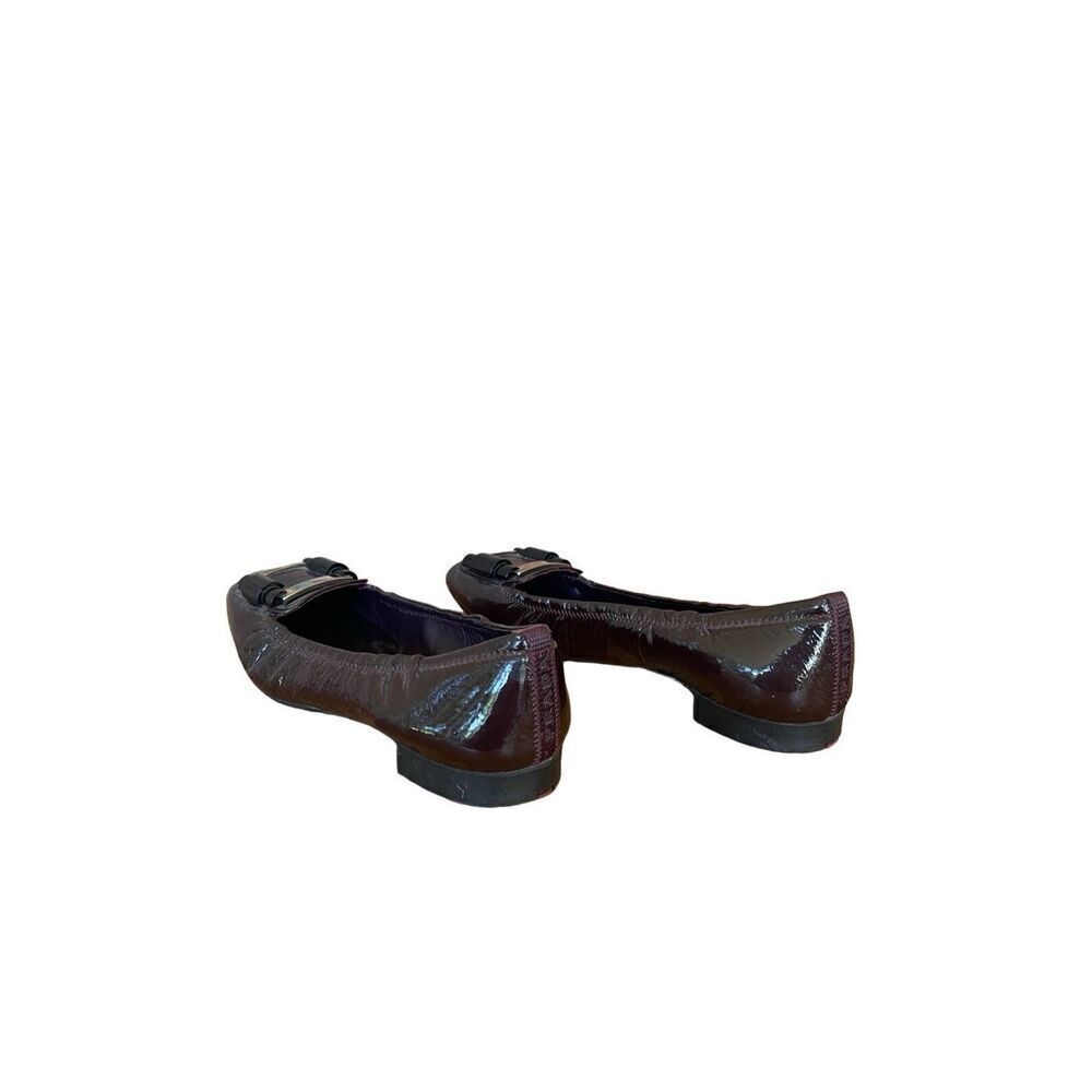 Prada Womens Purple Patent Leather Slip On Square Toe Flat Ballet Size 37.5 - Picture 3 of 8